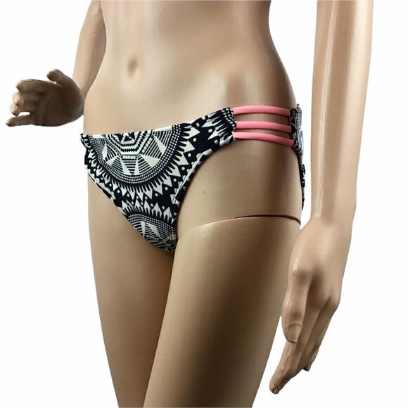 Xhilaration Bikini Bottom Size S Black White Print - Picture 2 of 5